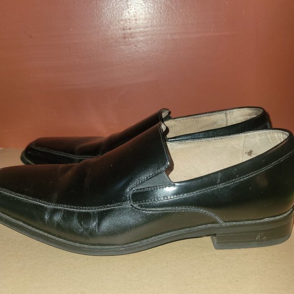 Stacy Adams Men's Square Toe Dress Shoes Size 9.5 Leather Black - Picture 5 of 8
